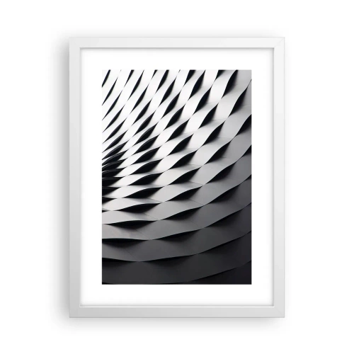 Pôster em moldura branca - Na superfície das ondas - 30x40 cm