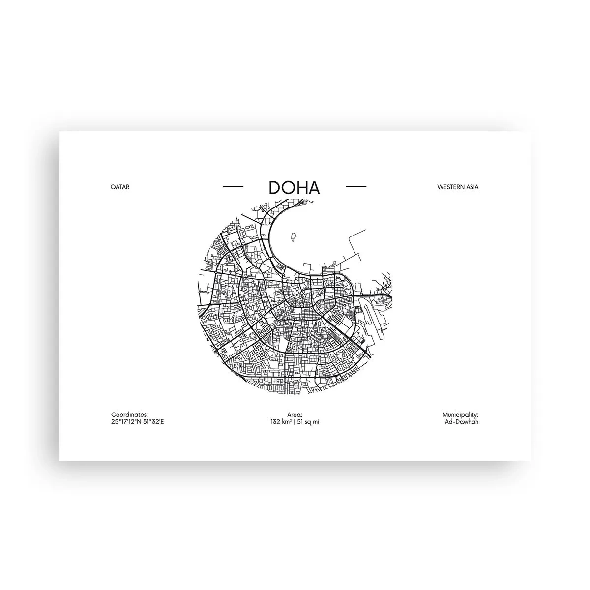 Pôster - Anatomia de Doha - 100x70 cm