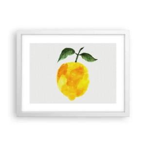 Pôster em moldura branca - Como saborear o sol - 40x30 cm