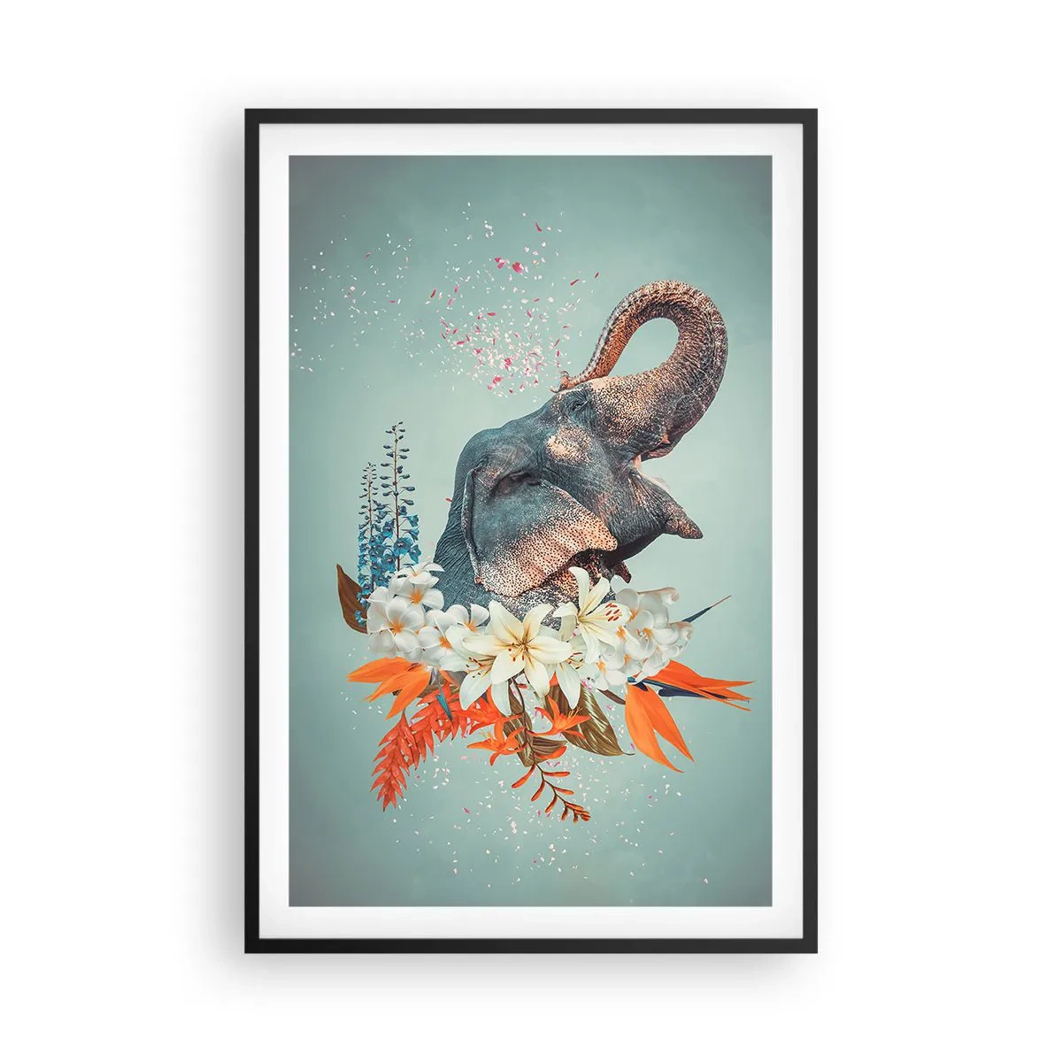 Pôster com moldura preta - Um rugido de alegria - 61x91 cm