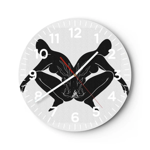 Relógio de parede - Relógio em vidro - Uma alma comum - 30x30 cm