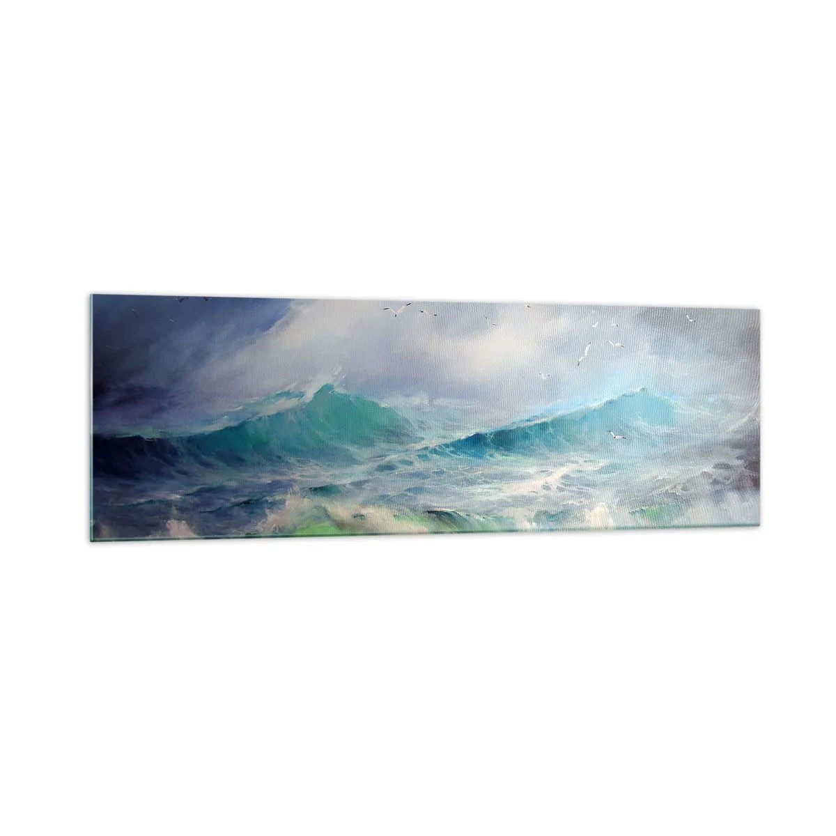 Quadro em vidro - O vento uivava triunfalmente… - 160x50 cm