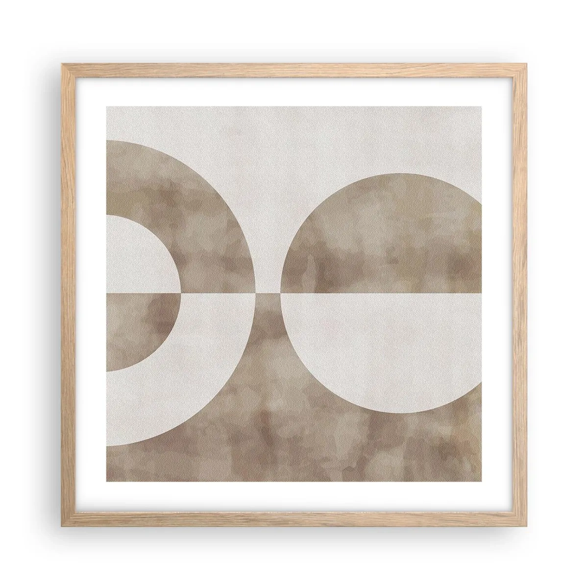 Pôster com moldura de carvalho claro - Semelhanças e diferenças - 50x50 cm