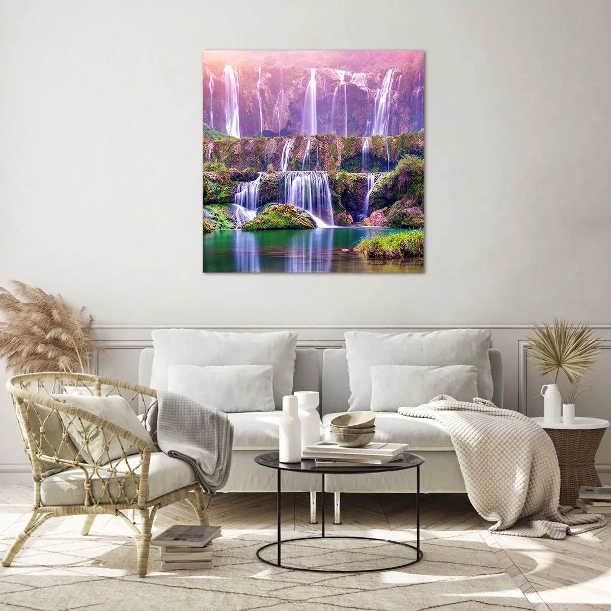 Quadro em vidro - Escadas para o céu - 30x30 cm