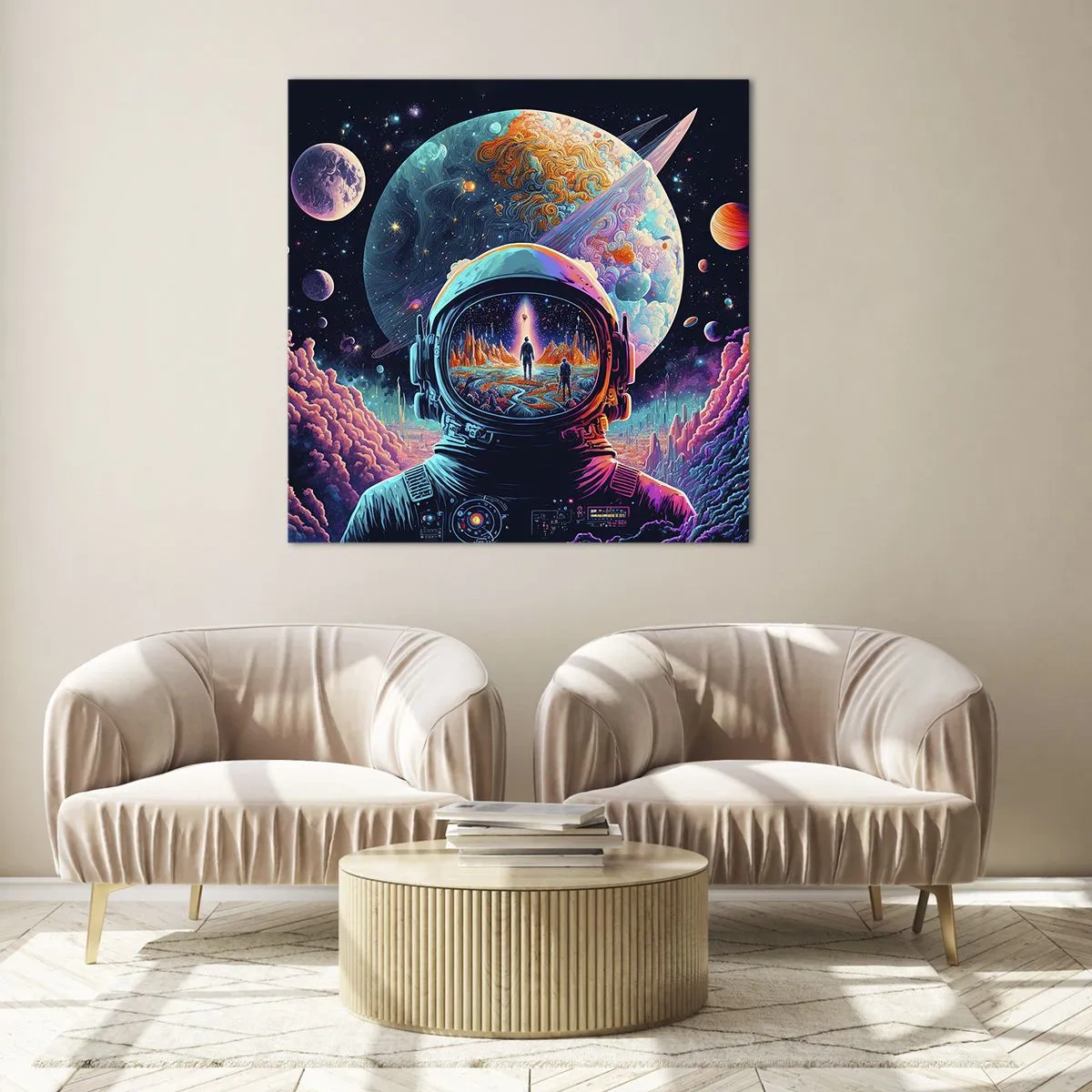 Quadro em vidro - Os filósofos não sonharam com isso - 50x50 cm