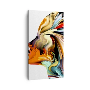 Quadro em tela - Explosão de imaginação - 45x80 cm