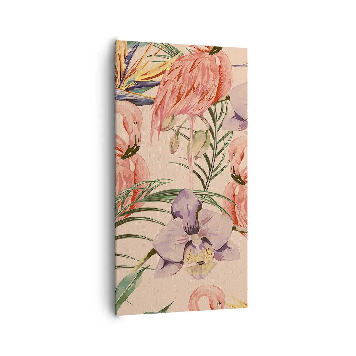 Quadro em tela - Balé rosa em flores - 65x120 cm
