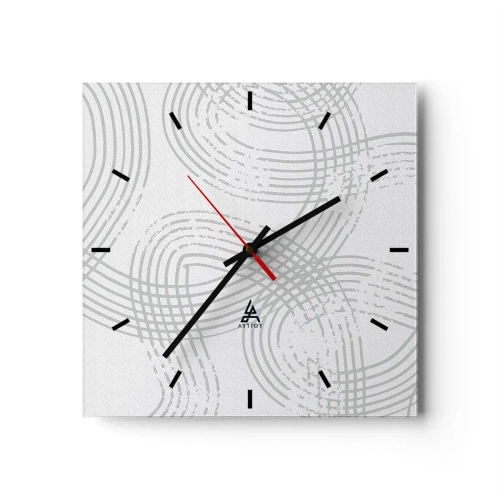 Relógio de parede - Relógio em vidro - Não existe caminho reto - 30x30 cm
