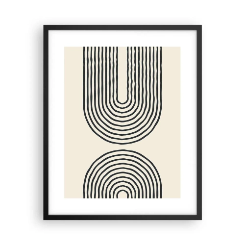 Pôster com moldura preta - Em um momento... - 40x50 cm