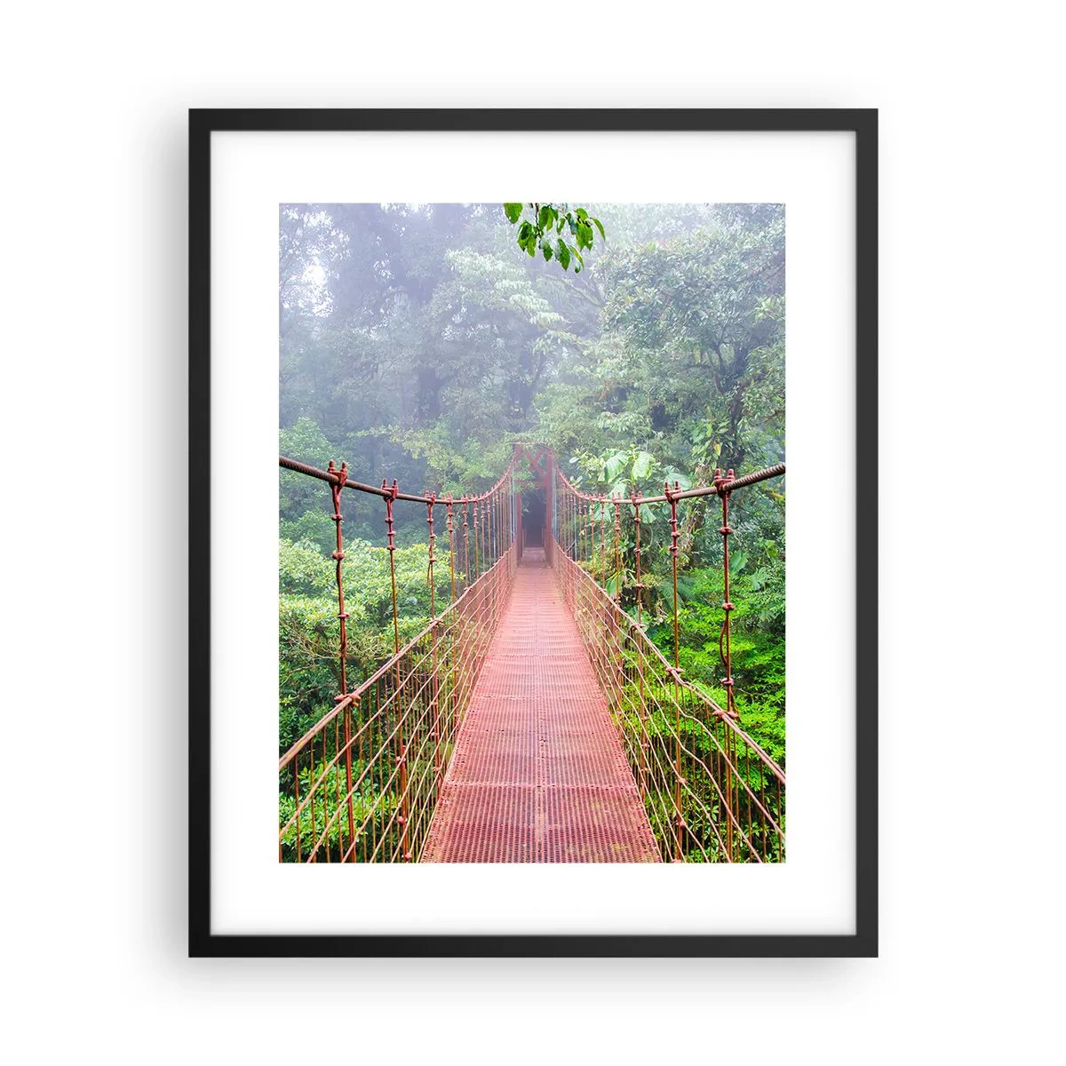 Pôster com moldura preta - Suspenso acima das copas - 40x50 cm