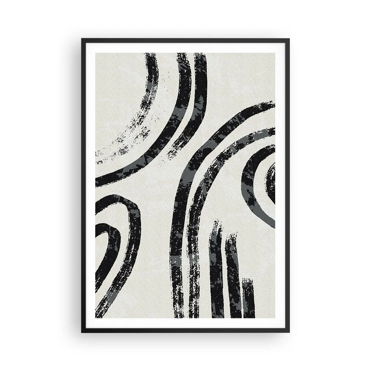 Pôster com moldura preta - Meio parado - 70x100 cm