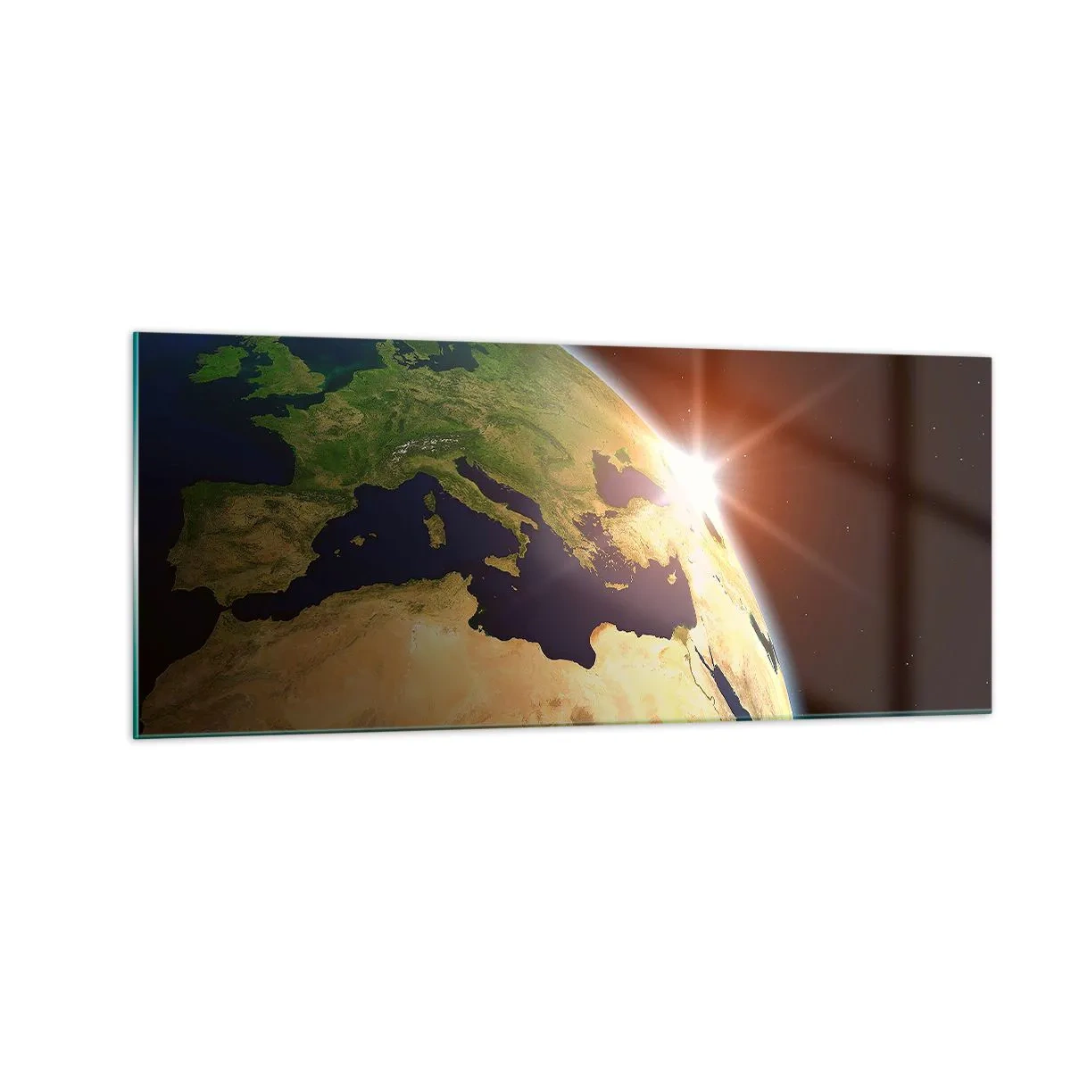 Quadro em vidro - Nascer do Sol - 100x40 cm