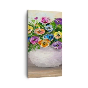 Quadro em tela - Natureza morta com um vaso branco - 45x80 cm