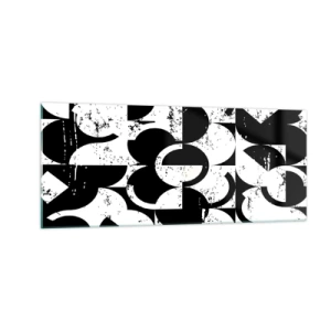 Quadro em vidro - O branco é branco e o preto é preto - 100x40 cm