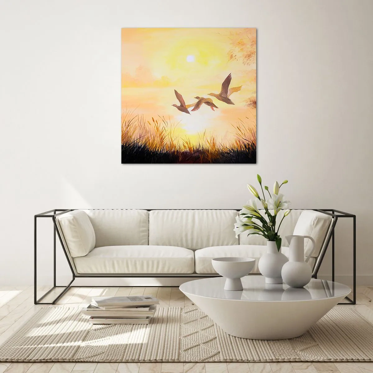 Quadro em vidro - O início de uma longa viagem - 40x40 cm