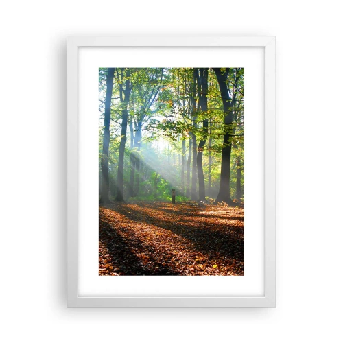 Pôster em moldura branca - Luzes e sombras - 30x40 cm