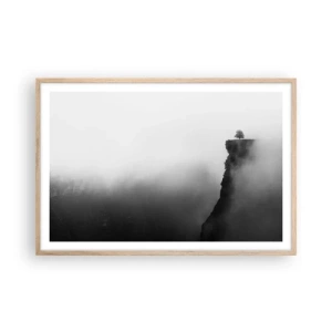 Pôster com moldura de carvalho claro - No limite do mundo - 91x61 cm