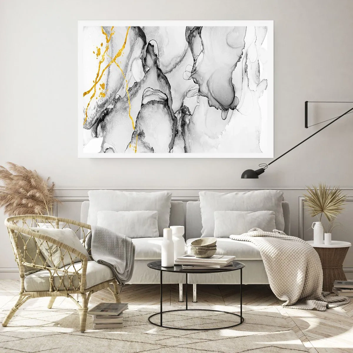 Pôster - Composição dourada - 100x70 cm