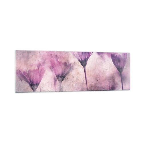 Quadro em vidro - Sonho de flores - 160x50 cm