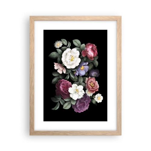 Pôster com moldura de carvalho claro - Do jardim inglês - 30x40 cm