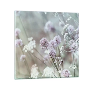 Quadro em vidro - Doce delicadeza das ervas - 30x30 cm