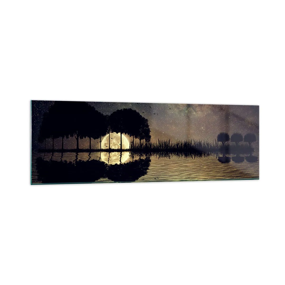 Quadro em vidro - Uma noite no Fim do Mundo - 160x50 cm