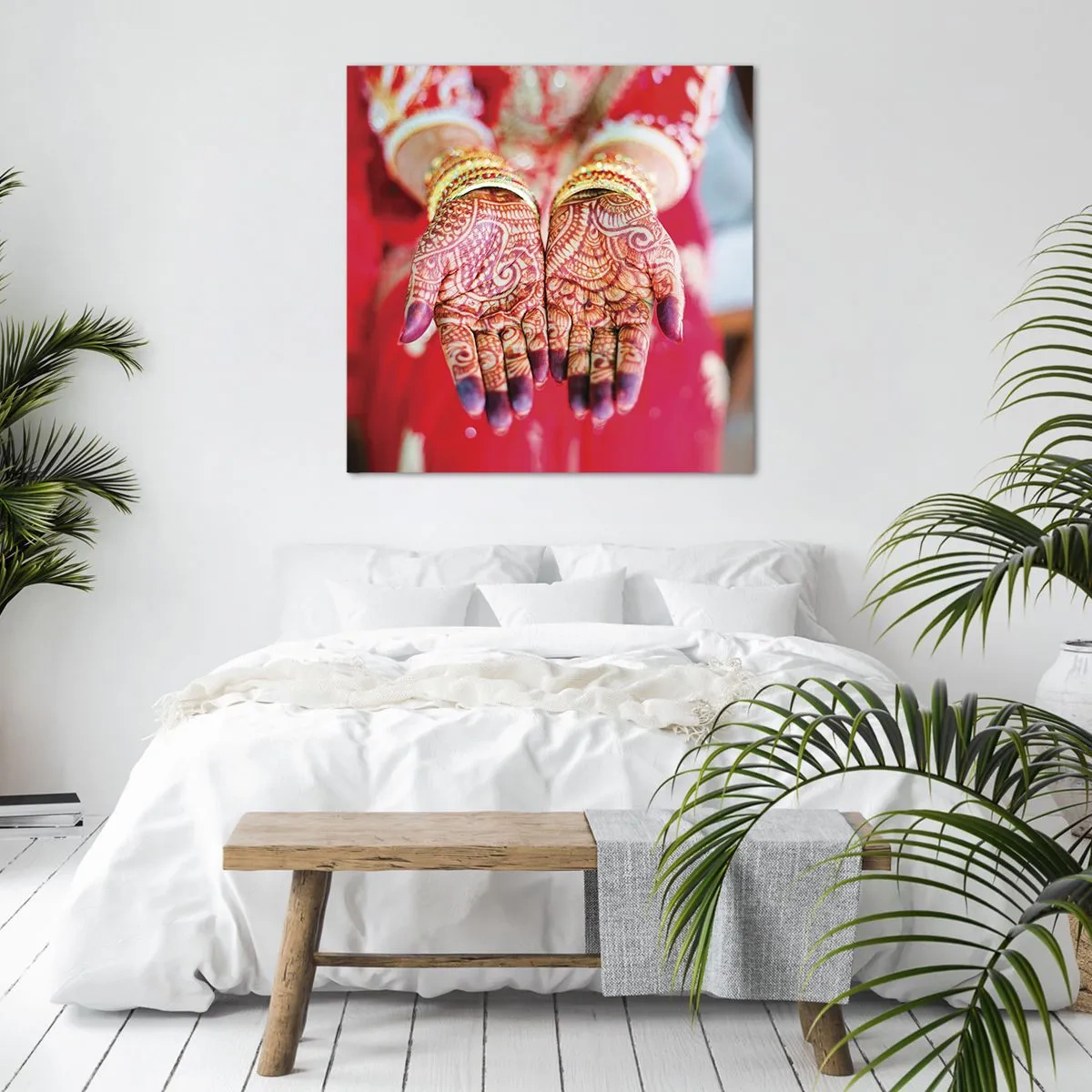 Quadro em tela - Pronto para alcançar a felicidade - 40x40 cm