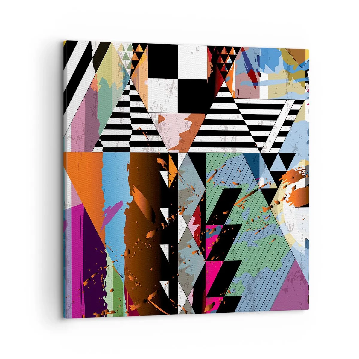 Quadro em tela - Geométrica e organicamente - 50x50 cm