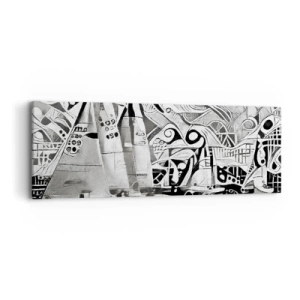 Quadro em tela - Entre as ondas - 90x30 cm