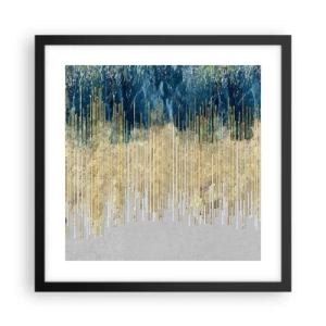 Pôster com moldura preta - Borda dourada - 40x40 cm