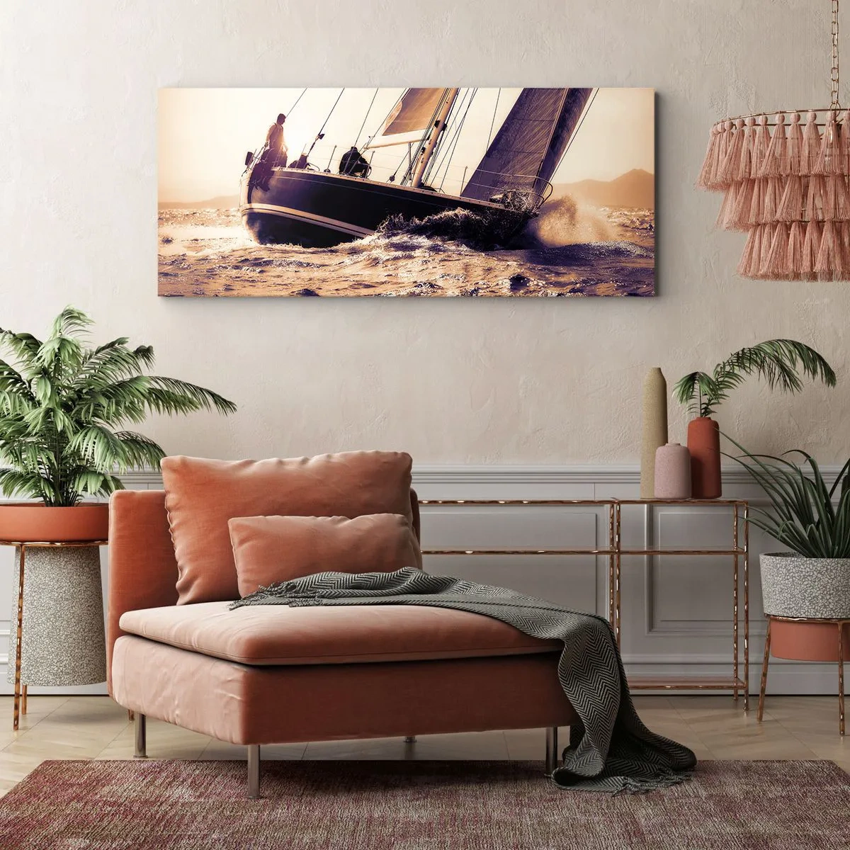 Quadro em tela - A velejar, marujo - 140x50 cm