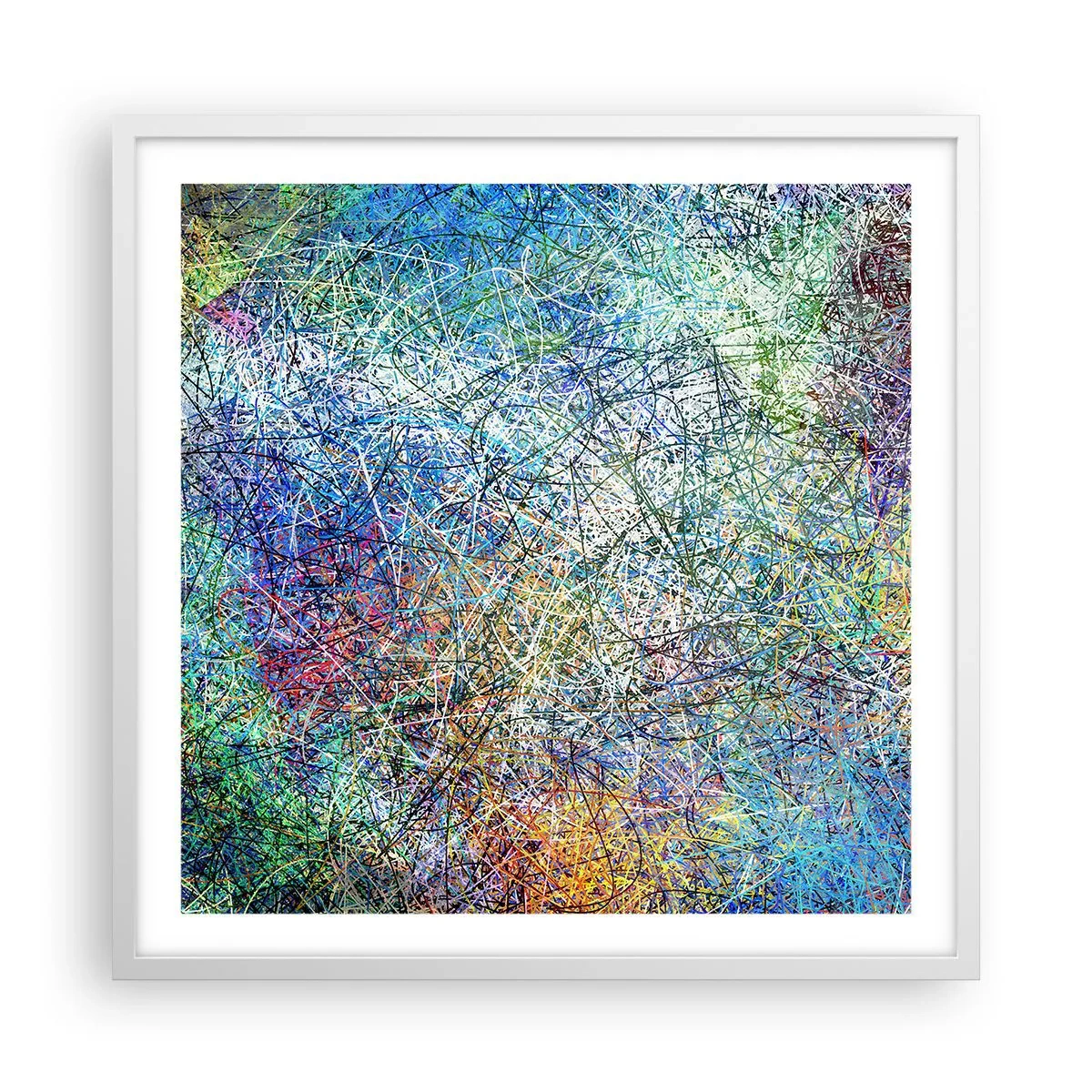 Pôster em moldura branca - Não é assim tão simples - 60x60 cm