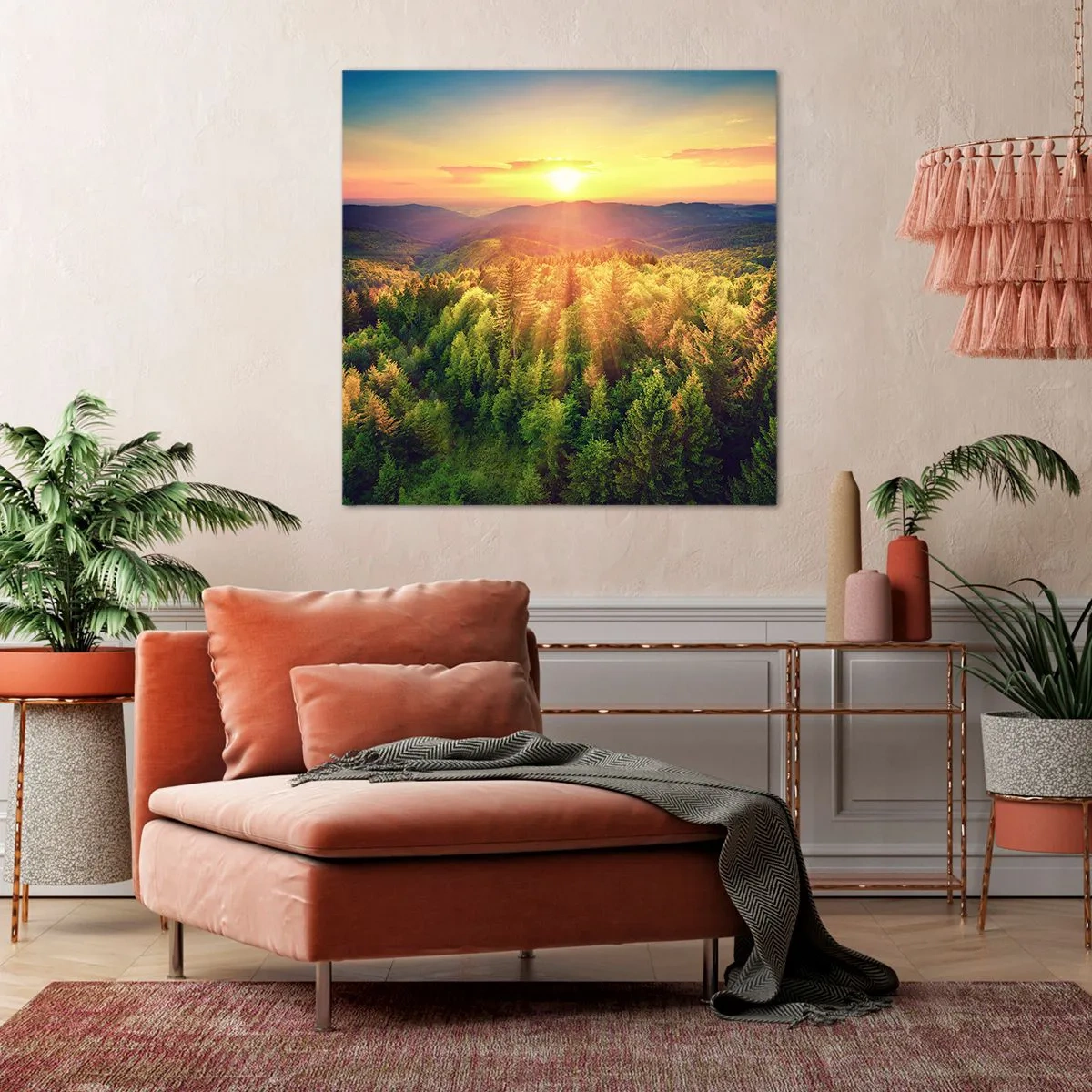 Quadro em tela - Picos e cumes - 40x40 cm