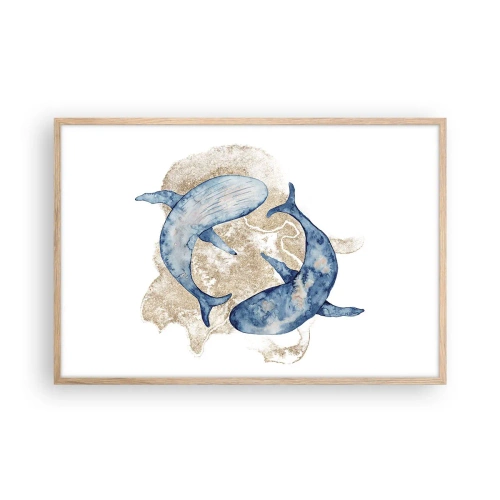 Pôster com moldura de carvalho claro - Amizade ou amor? - 91x61 cm