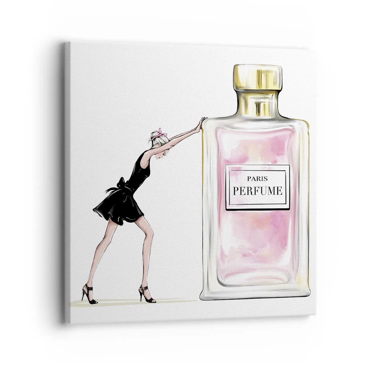 Quadro em tela - A essência da feminilidade - 30x30 cm