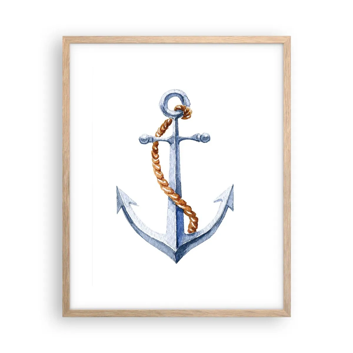 Pôster com moldura de carvalho claro - Ahoy aventura! - 40x50 cm
