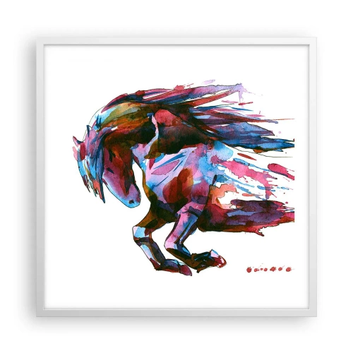 Pôster em moldura branca - Em êxtase - 60x60 cm