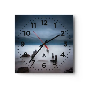 Relógio de parede - Relógio em vidro - Lago pensativo - 40x40 cm