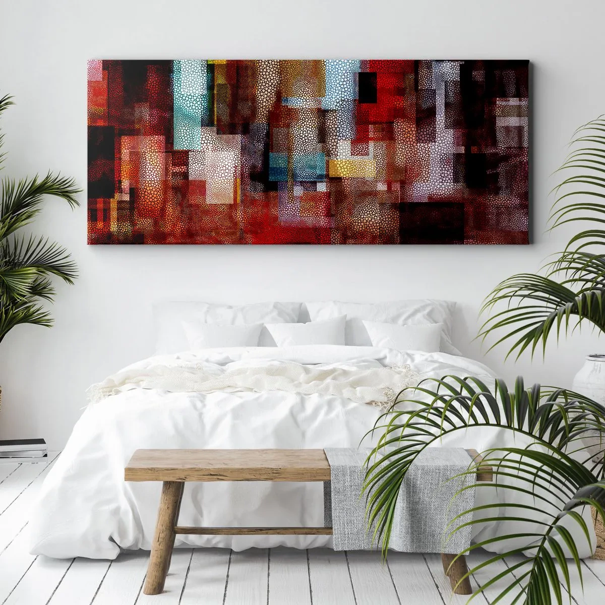Quadro em tela - Uma grande confusão - 90x30 cm