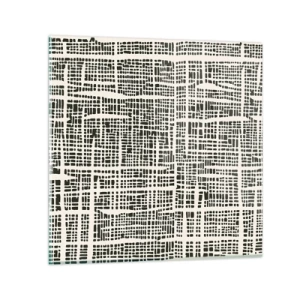 Quadro em vidro - Uma composição tecida - 30x30 cm