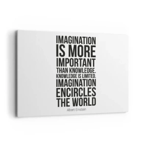 Quadro em tela - Einstein sobre o poder da imaginação - 100x70 cm