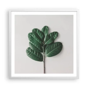 Pôster em moldura branca - Desenho da própria natureza - 60x60 cm