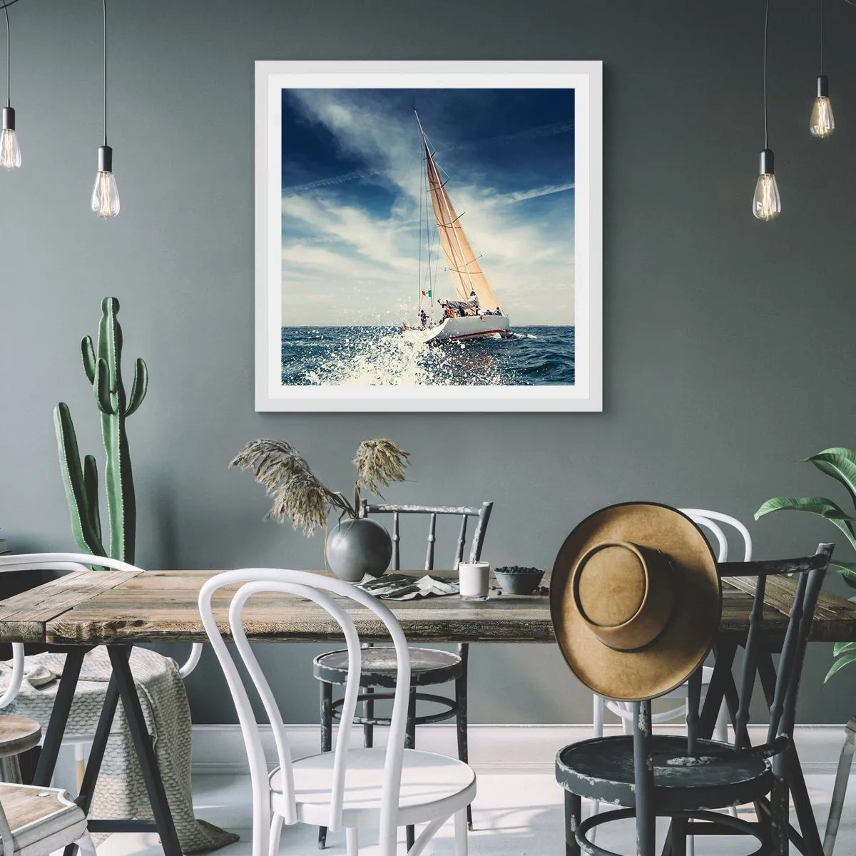 Pôster em moldura branca - Não nos alcançarão! - 50x50 cm