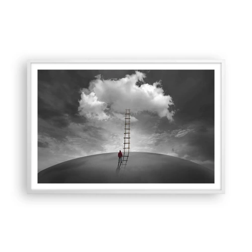 Pôster em moldura branca - Tudo é possível - 91x61 cm