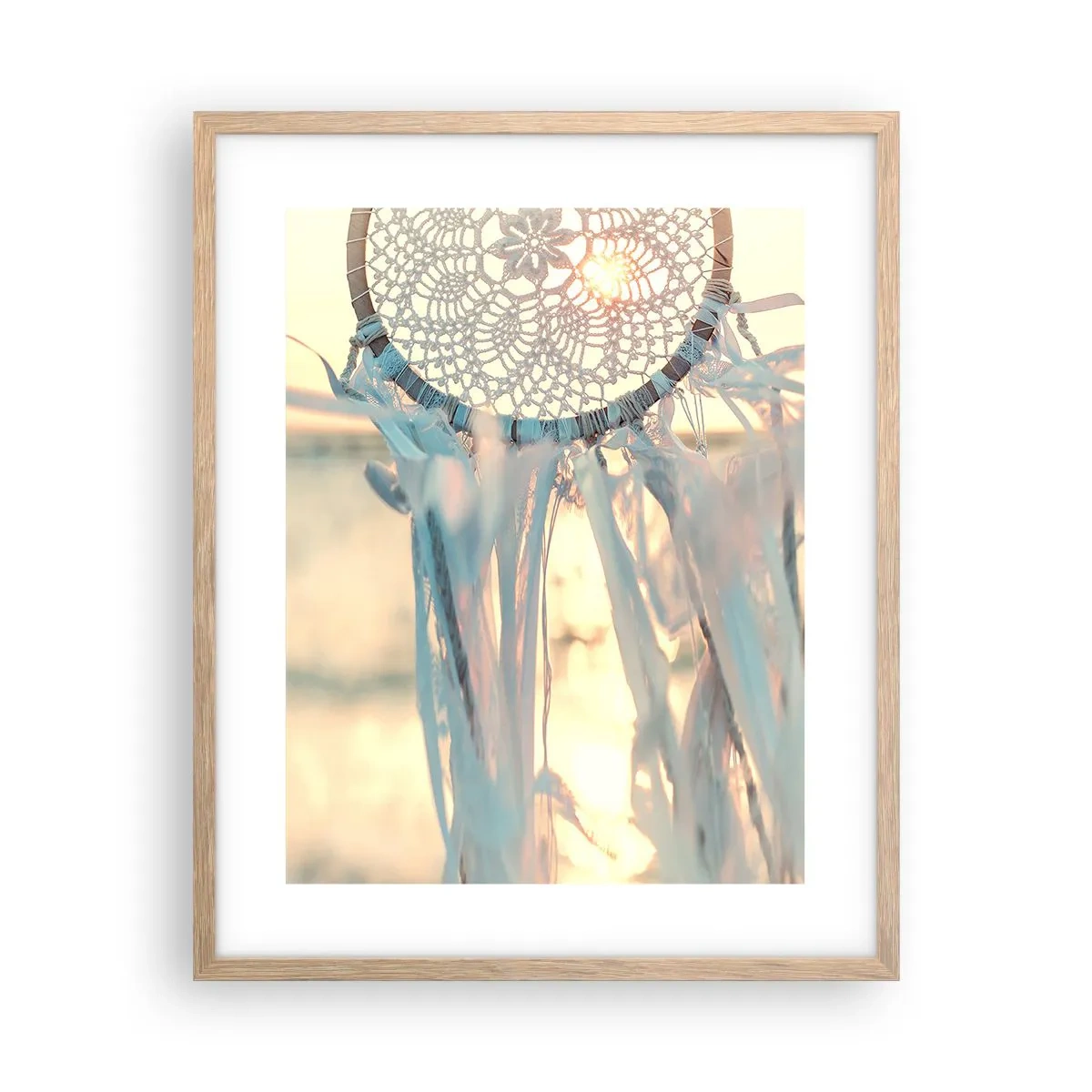 Pôster com moldura de carvalho claro - Totem de renda - 40x50 cm