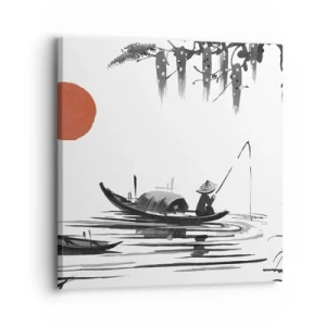 Quadro em tela - Tarde asiática - 30x30 cm