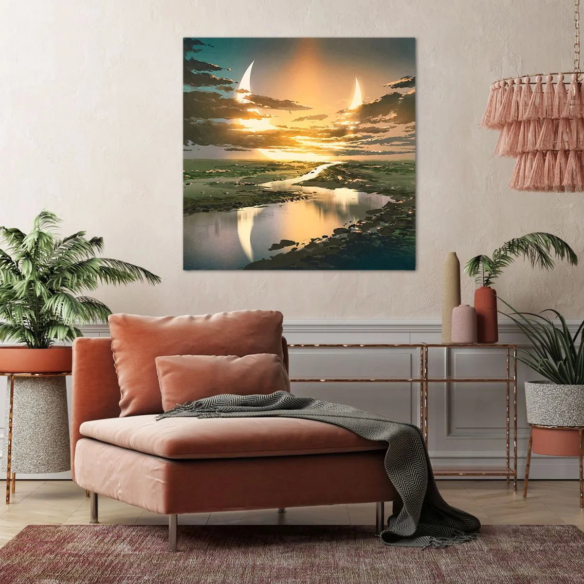 Quadro em tela - Algures numa galáxia muito, muito distante - 40x40 cm