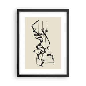 Pôster com moldura preta - Talvez uma paisagem - 30x40 cm