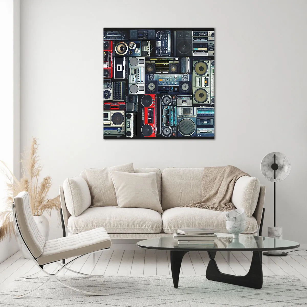 Quadro em vidro - Saudades dos anos 80. - 40x40 cm