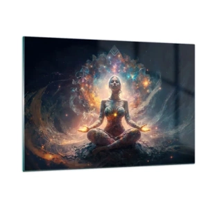 Quadro em vidro - Fluxo de boa energia - 120x80 cm